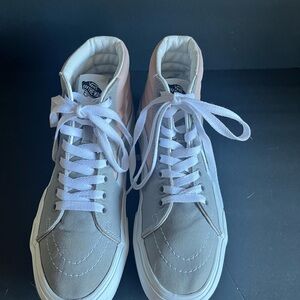 Vans High-Top Sneakers in Pink and Gray